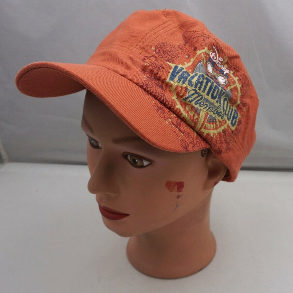 Disney Vacation Club Hat Gray Orange Adjustable Ca
